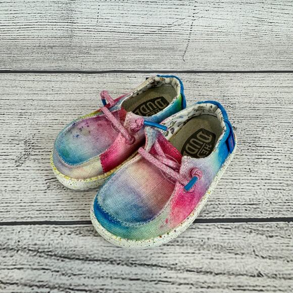 Hey Dude Kids Rainbow Slip-On Shoes - Picture 1 of 11